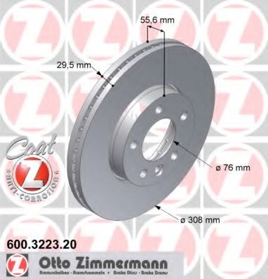 ZIMMERMANN - 600.3223.20 - Тормозной диск (Тормозная система)