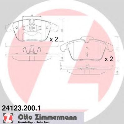 ZIMMERMANN - 24123.200.1 - Комплект тормозных колодок, дисковый тормоз (Тормозная система)