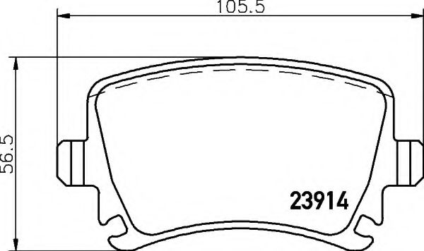 HELLA - 8DB 355 010-601 - Комплект тормозных колодок, дисковый тормоз (Тормозная система)