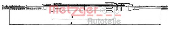 METZGER - 10.745 - Трос, стояночная тормозная система (Тормозная система)