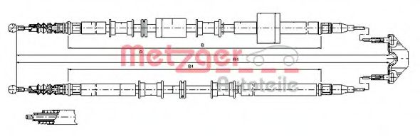 METZGER - 11.5767 - Трос, стояночная тормозная система (Тормозная система)