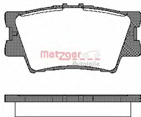 METZGER - 1231.00 - Комплект тормозных колодок, дисковый тормоз (Тормозная система)