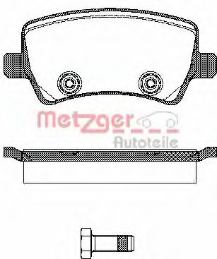 METZGER - 1236.00 - Комплект тормозных колодок, дисковый тормоз (Тормозная система)