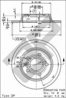 METZGER - 14634 - Тормозной диск