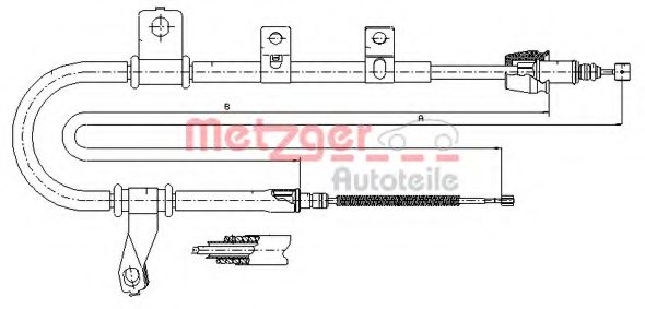 METZGER - 17.2560 - Трос, стояночная тормозная система (Тормозная система)