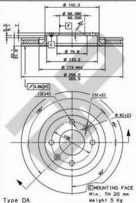 METZGER - 24787 E - Тормозной диск