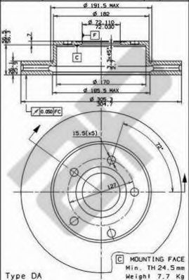 METZGER - 24812 - Тормозной диск