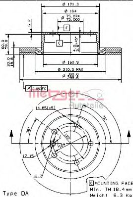 METZGER - 24968 V - Тормозной диск