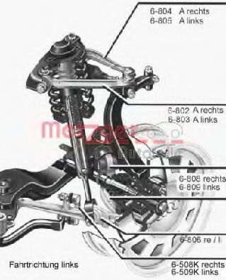 METZGER - 88008912 - Рычаг независимой подвески колеса, подвеска колеса (Подвеска колеса)