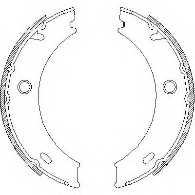 ROADHOUSE - 4714.01 - Комплект тормозных колодок, стояночная тормозная система (Тормозная система)