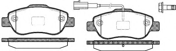 REMSA - 1100.11 - Комплект тормозных колодок, дисковый тормоз (Тормозная система)