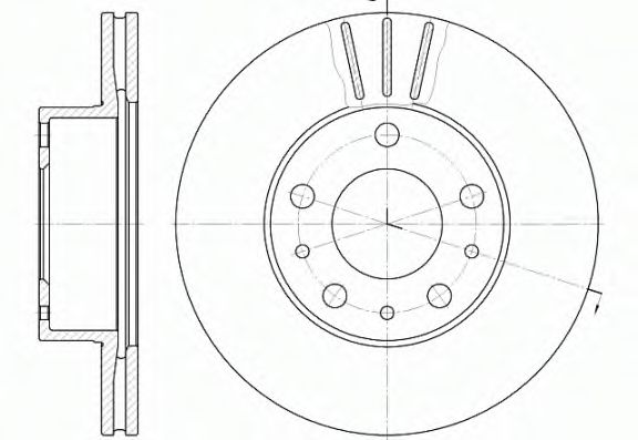 REMSA - 6476.10 - Тормозной диск (Тормозная система)