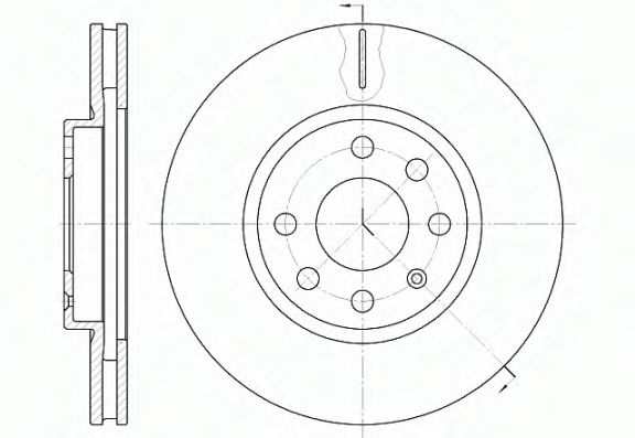 REMSA - 6611.10 - Тормозной диск (Тормозная система)