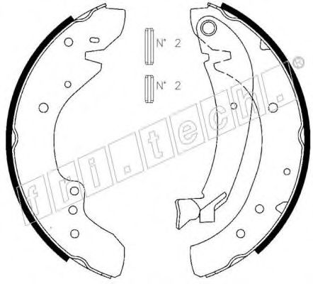 FRI.TECH. - 1034.096 - Комплект тормозных колодок (Тормозная система)