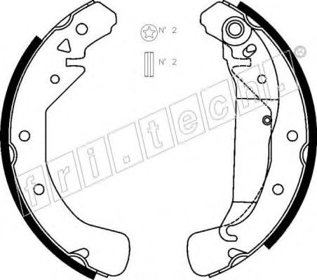 FRI.TECH. - 1073.169 - Комплект тормозных колодок (Тормозная система)