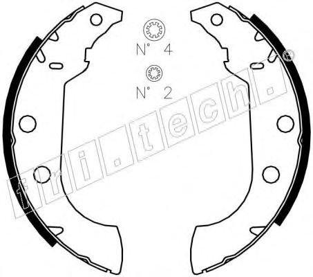 FRI.TECH. - 1079.186 - Комплект тормозных колодок (Тормозная система)