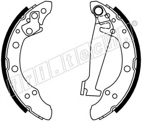 FRI.TECH. - 1124.284 - Комплект тормозных колодок (Тормозная система)