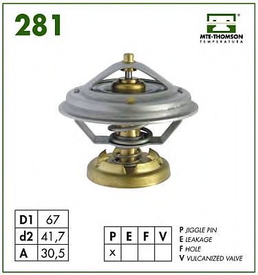 MTE-THOMSON - 281.80 - Термостат, охлаждающая жидкость