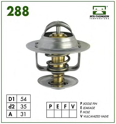 MTE-THOMSON - 288.80 - Термостат, охлаждающая жидкость