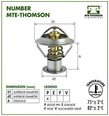 MTE-THOMSON - 301.82 - Термостат, охлаждающая жидкость