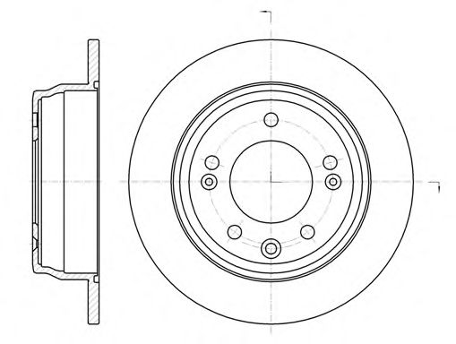 WOKING - D61105.00 - Тормозной диск (Тормозная система)