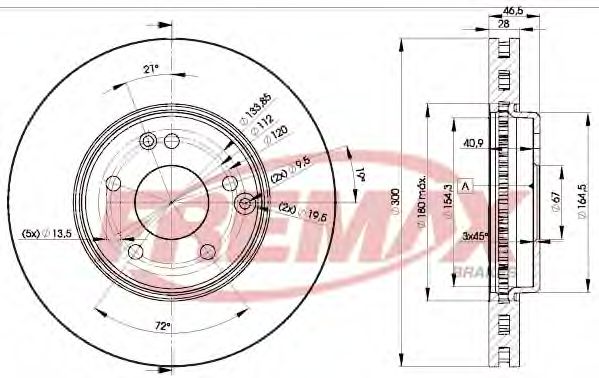 FREMAX - BD-0411 - Тормозной диск (Тормозная система)