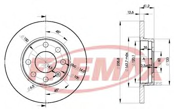 FREMAX - BD-1240 - Тормозной диск (Тормозная система)