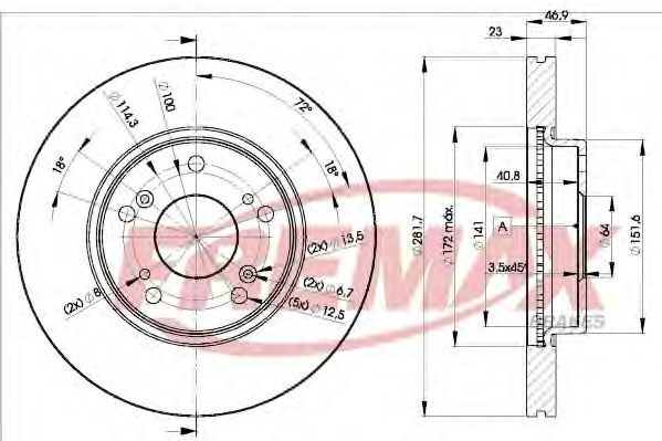 FREMAX - BD-1705 - Тормозной диск (Тормозная система)