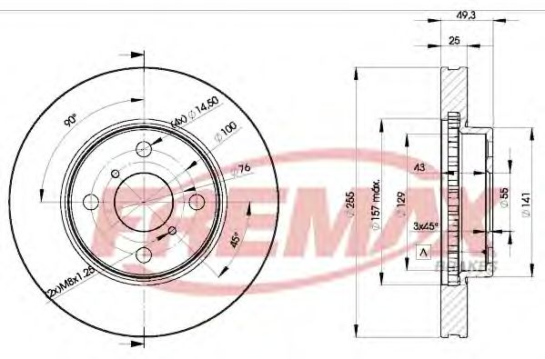 FREMAX - BD-2100 - Тормозной диск (Тормозная система)