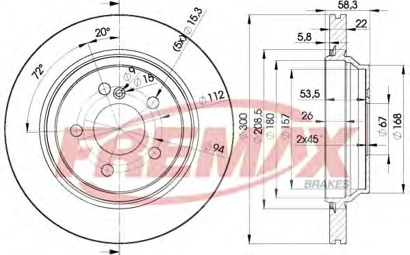 FREMAX - BD-3053 - Тормозной диск (Тормозная система)