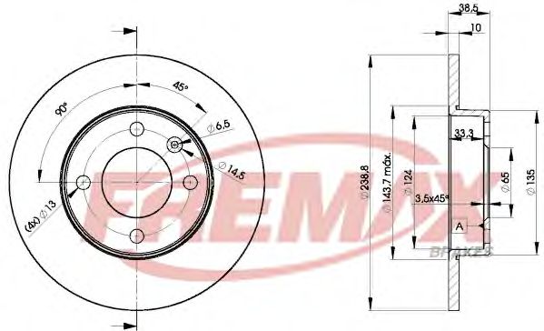 FREMAX - BD-3325 - Тормозной диск (Тормозная система)