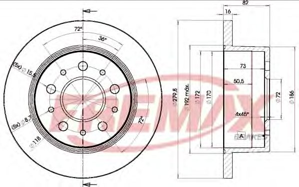 FREMAX - BD-3806 - Тормозной диск (Тормозная система)