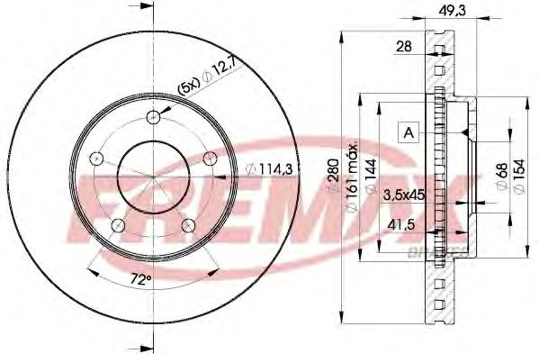 FREMAX - BD-4107 - Тормозной диск