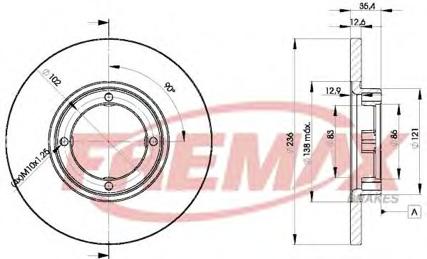 FREMAX - BD-4392 - Тормозной диск (Тормозная система)