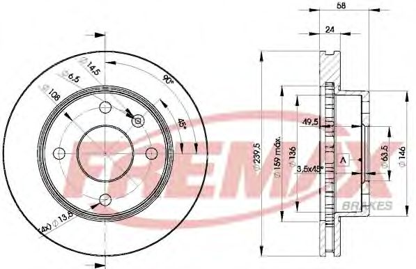 FREMAX - BD-4844 - Тормозной диск (Тормозная система)