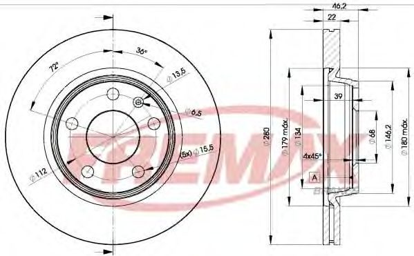 FREMAX - BD-5301 - Тормозной диск (Тормозная система)