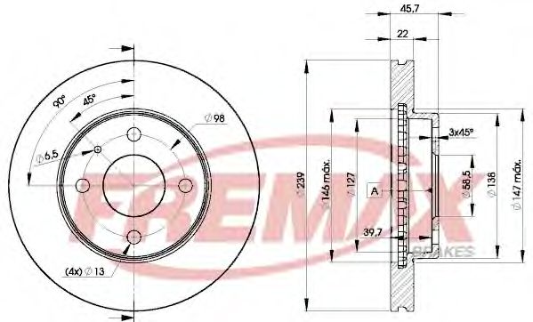 FREMAX - BD-8195 - Тормозной диск (Тормозная система)