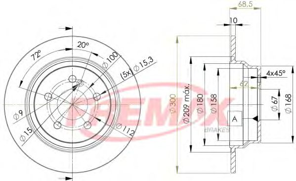 FREMAX - BD-0413 - Тормозной диск (Тормозная система)