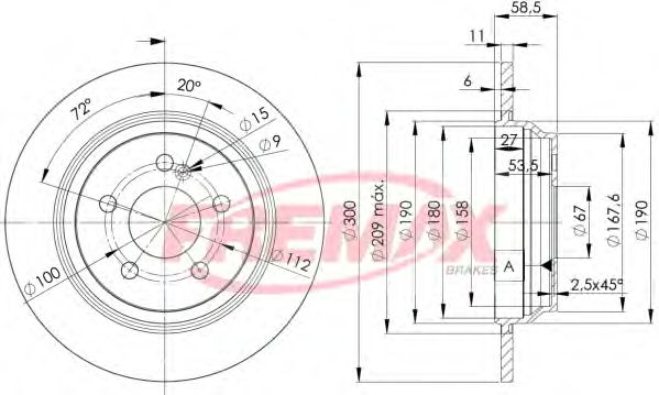 FREMAX - BD-3055 - Тормозной диск (Тормозная система)