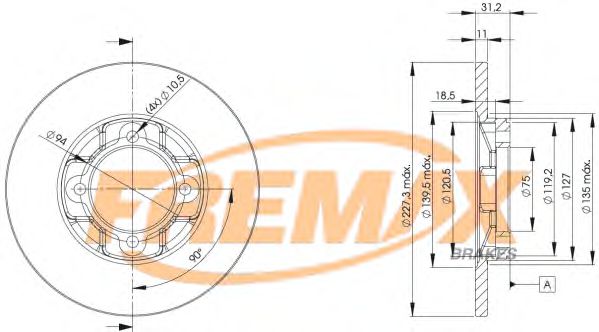 FREMAX - BD-3251 - Тормозной диск (Тормозная система)