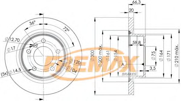 FREMAX - BD-3406 - Тормозной диск (Тормозная система)