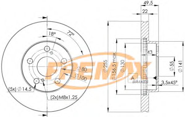 FREMAX - BD-4413 - Тормозной диск (Тормозная система)