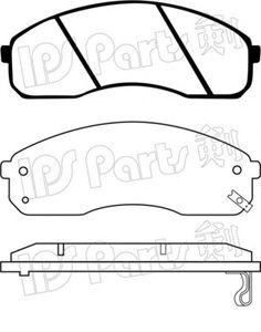 IPS PARTS - IBD-1K05 - Комплект тормозных колодок, дисковый тормоз (Тормозная система)