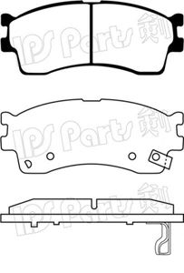 IPS PARTS - IBD-1K07 - Комплект тормозных колодок, дисковый тормоз (Тормозная система)