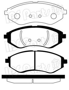 IPS PARTS - IBD-1W07 - Комплект тормозных колодок, дисковый тормоз (Тормозная система)