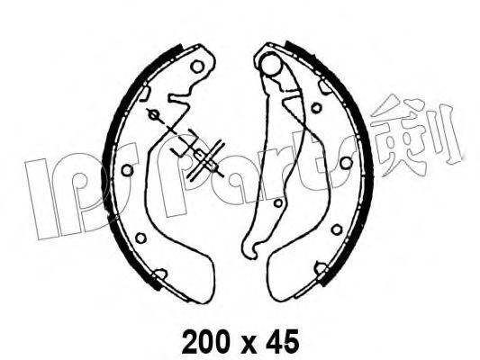 IPS PARTS - IBL-4998 - Тормозные колодки (Тормозная система)