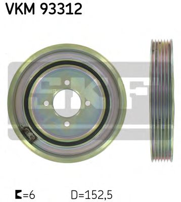 SKF - VKM 93312 - Ременный шкив, коленчатый вал (Ременный привод)