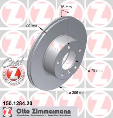 ZIMMERMANN - 150.1284.20 - Тормозной диск (Тормозная система)