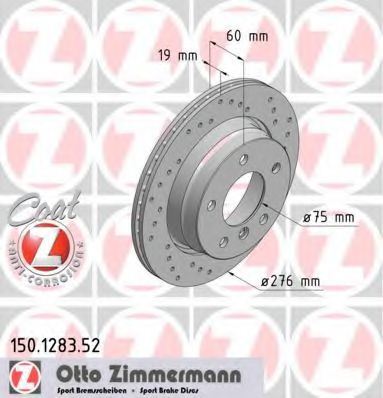 ZIMMERMANN - 150.1283.52 - Тормозной диск (Тормозная система)