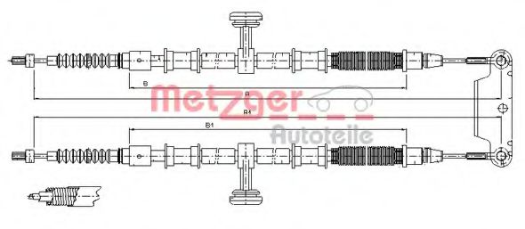 METZGER - 11.5944 - Трос, стояночная тормозная система (Тормозная система)